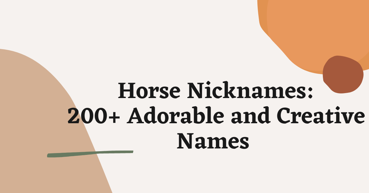Horse Nicknames