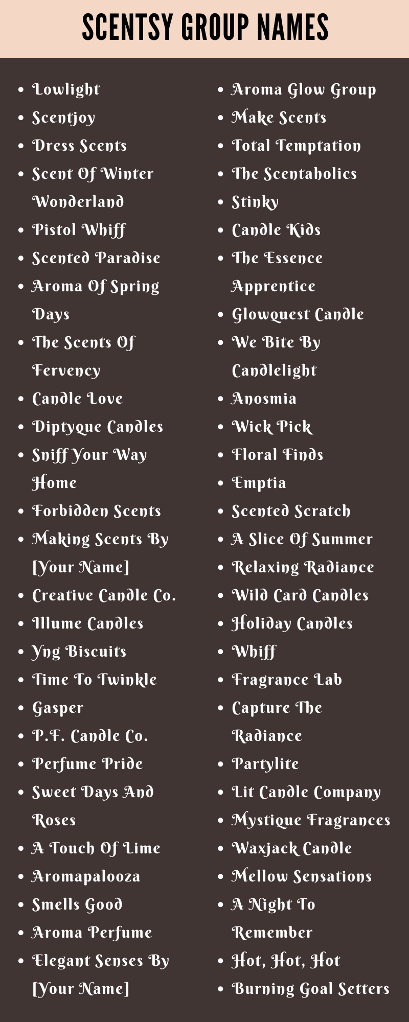 Scentsy Group Names