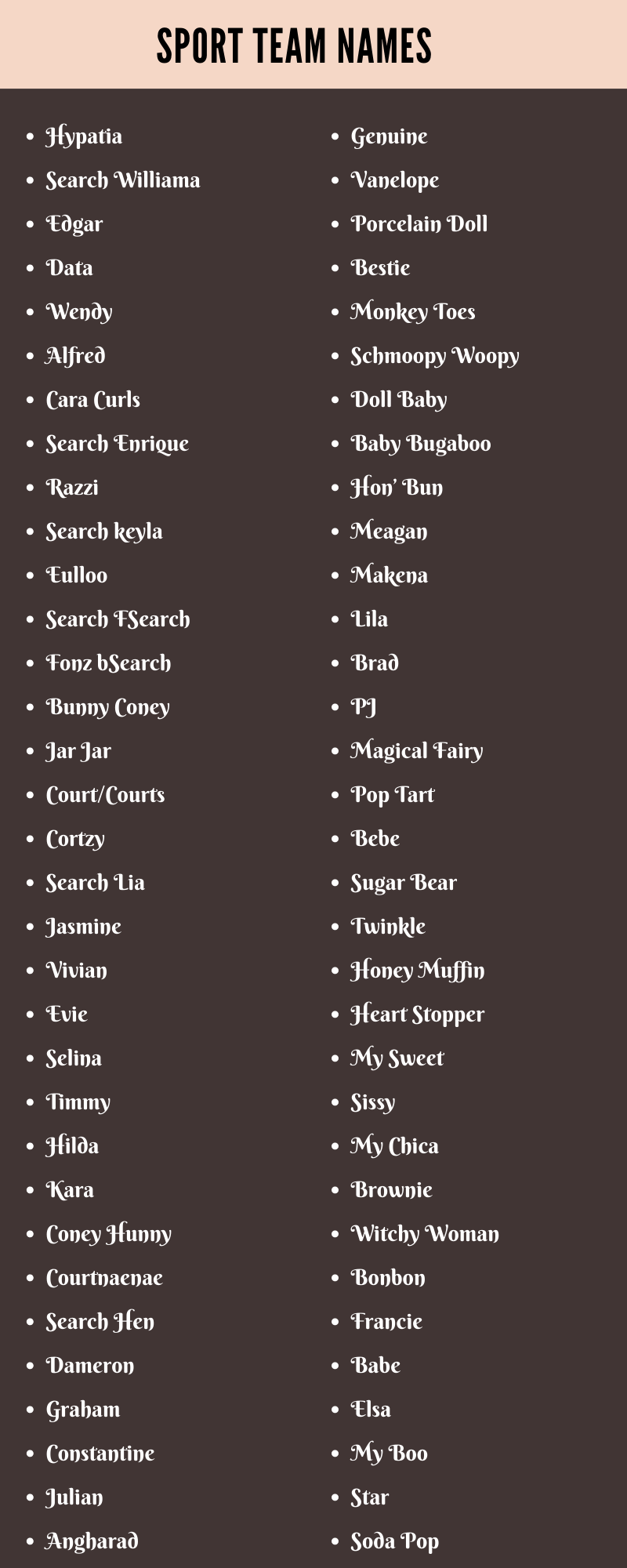 Sport Team Names