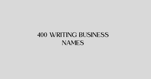 Writing Business Names