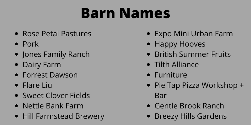 Barn Names