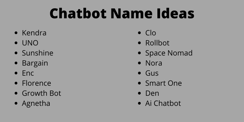 Chatbot Name Ideas