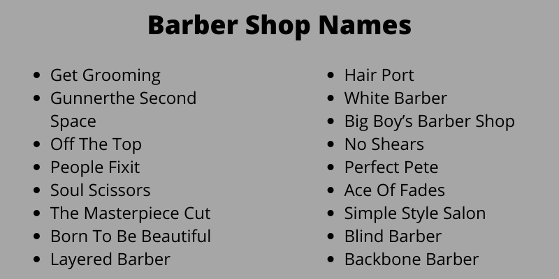 400 Stylish Barbershop Names Ideas That You Will Like
