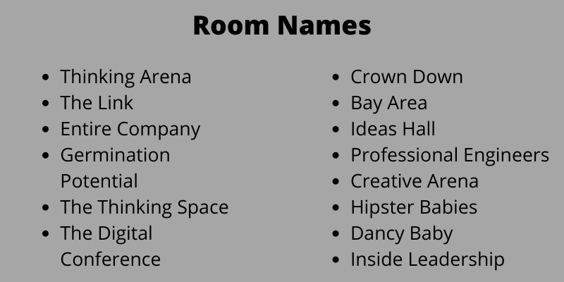 400 Best Room Names Ideas That You Will Surely Love