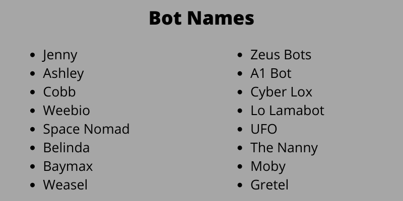Bot Names
