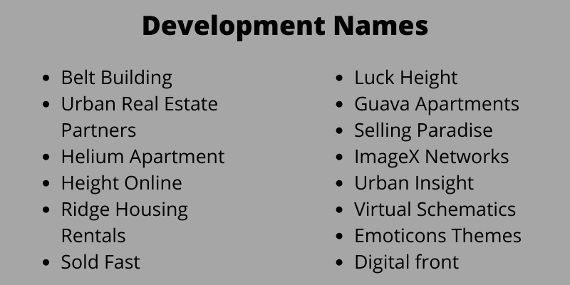Development Names