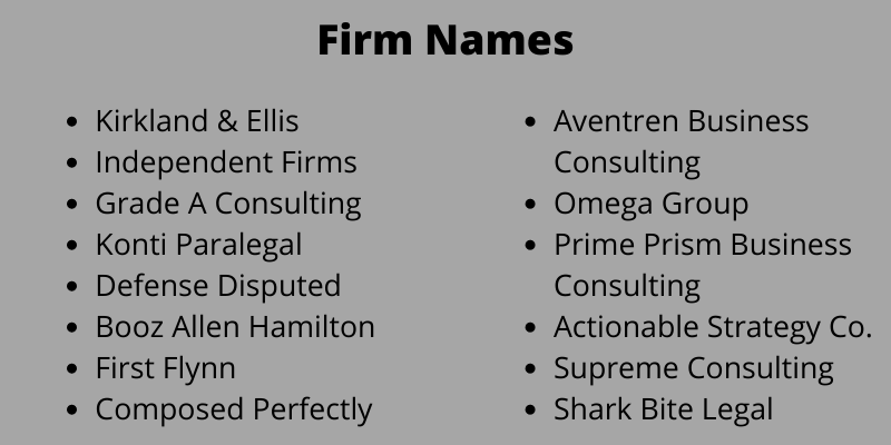 Firm Names