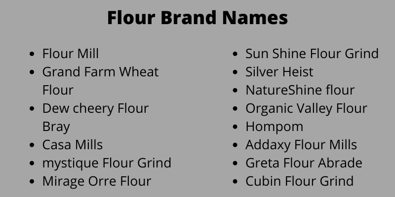 Flour Brand Names