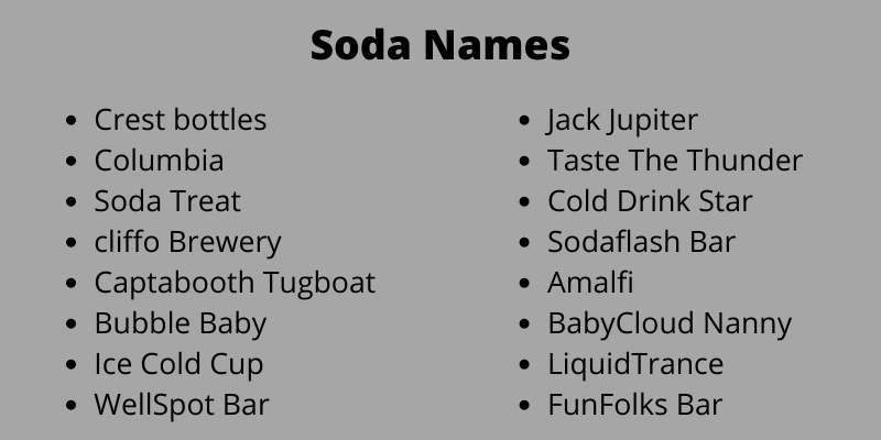 Soda Names